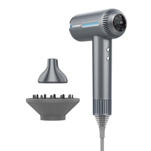 Blaupunkt 1600W Digital Hair Dryer With LED Display Plasma Hair Care Technology, BLDC Motor 110000 RPM, 6 Temperature Settings, Cool And Heat Modes, Magnetic Diffuser And Concentrator Attachments SDD916