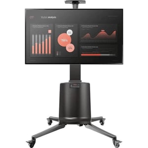 Nb North Bayou Motorized TV Floor Stand Black