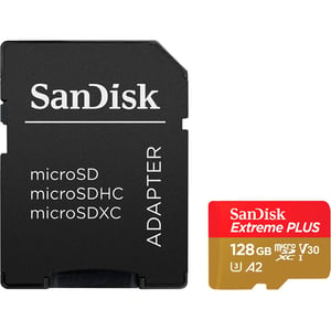 SanDisk Memory Card With Adapter 128GB Red/Gold SDSQXBU-128G-AP6MA