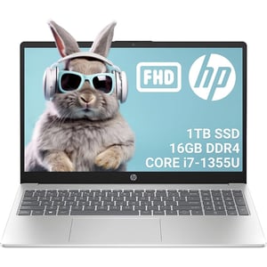 HP (2023) Laptop - 13th Gen / Intel Core i7-1355U / 15.6inch FHD / 1TB SSD / 16GB RAM / Shared Intel Iris Xe Graphics / Windows 11 Home / English Keyboard / Natural Silver / International Version - [15-FD0182WM]