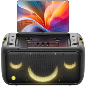 Black Ikarao Break X1 Smart Party Speaker 800W with Built-In 13.3" Screen andWireless Microphone [BREAK X1]