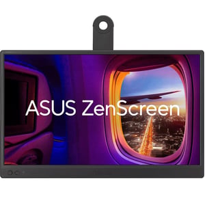 Asus ZenScreen Portable Monitor 15.6" Flat, FHD, IPS Panel, USB-C, Flicker-Free, Blue Light Filter, Ultra -Slim, Lightweight (MB169CK)