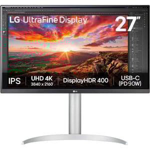 شاشة إل جي بدقة UHD 4K وبتقنية IPS مقاس 27 بوصة إصدار 2025 موديل 27UP850K-W