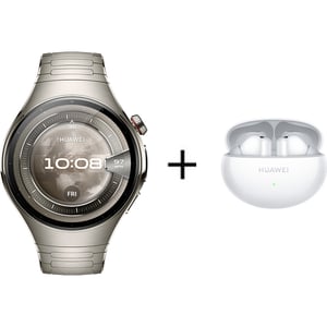 Huawei Watch 5 Smartwatch Silver + FreeBuds 6i - RTS-AL00