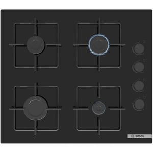 Bosch Series 4 Gas Hob 60cm Black Tempered Glass - POP6C6P30M