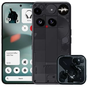 Nothing Phone (3) - Snapdragon 8s Gen 4 Smartphone with 50 MP Triple Rear Camera system, 24 Hour Silicon Carbon Long Lasting Battery, 6.67