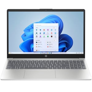 HP (2025) Laptop - 12th Gen / Intel Core i7-1255U / 15.6inch FHD / 512GB SSD / 16GB RAM / Shared Intel Iris Xe Graphics / Windows 11 Home / English & Arabic Keyboard / Natural Silver / Middle East Version - [15-FD0107NE]