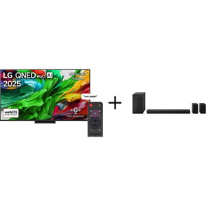 LG 65" QNED86 QNED Evo AI 4K Smart Television (2025 Model) - 65QNED86A6A + LG S65TR Soundbar