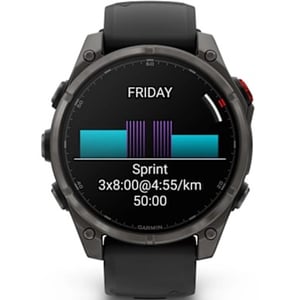Garmin Fenix 8 Pro Smartwatch Sapphire & Carbon DLC With / Silicone Band