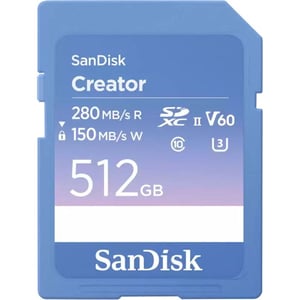 Sandisk Creator SD Memory Card UHS-II 512GB Blue/White - SDSDXEP-512G-GNCIS