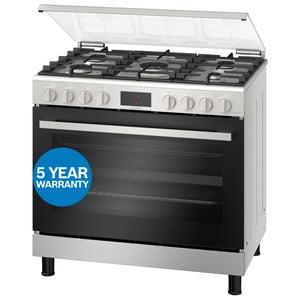 Bosch Free Standing 5 Burner Gas Cooker 125L Stainless Steel - HGP3ISW50M