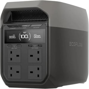 Ecoflow DELTA 3 Portable Power Station 3600W, 1024Wh Solar Generator, LiFePO4 Battery, 0-70% Quick Charge in 30 Min, Expandable to 5kWh, Backup Power with UPS for Home, Camping & RV- EF-DL-H10-3