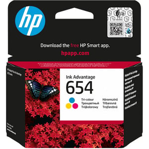 HP 654 Original Ink Advantage Cartridge Tri-Color - 7FP38UE