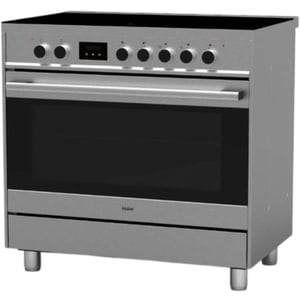 Haier Free Standing 5 Burner Electric Cooker 90cm Silver/Black - HCR9060ET1