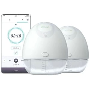 Elvie Double Breast Pump White/Clear - EP01-02-N1