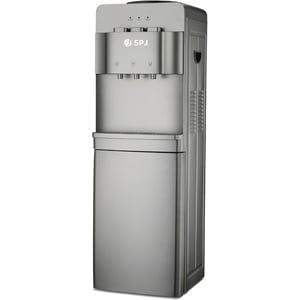 SPJ High Performance Top Load Water Dispenser with Cabinet, Premium Quality 12.5L Storage, 3 Taps Hot & Cold & Normal, Durable Design, Child Safety Lock, Antibacterial Body, Floor Standing Water Cooler, Grey