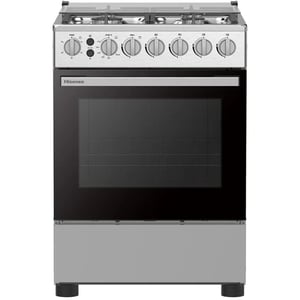 Hisense Free-Standing Gas Cooker 60cm Silver/Black - HFG60332RX