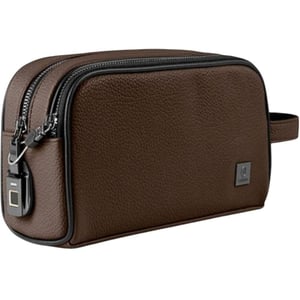 Wiwu 1 Pc Phantom Pouch Pro Fingerprint Lock Pouch Deep Brown - PFLPPBRW
