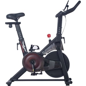 Sparnod Fitness Magnetic Spin Bike for Home Use with Ultra-Silent Belt Drive, 10kg Precision Flywheel, 4-Way Adjustable Seat & Handlebars, LCD Monitor, 125kg User Weight Capacity – SSB-10N