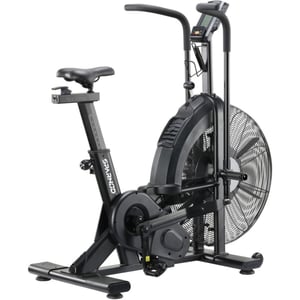 Sparnod Fitness Commercial Air Bike with Magnetic Belt & Chain Drive, 216 Workout Programs, Interval Console, Adjustable Ergonomic Seat, Heart Rate Sensor, Heavy-Duty Steel Frame, 150kg User Weight Capacity – SAB-12