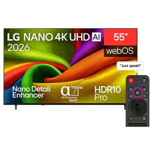 LG NANO 4K UHD AI NU85 Smart TV 2026 55NU850B6LA