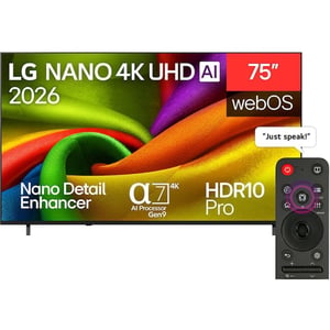 LG 75inch NU84 Nano 4k UHD AI Smart Television (2026 M0del) - 75NU840B6LA-AMAE