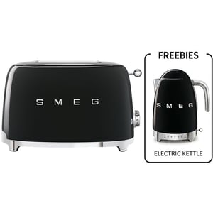 Smeg 50's Style Toaster - TSF01BLUK + Electric Kettle - KLF04BLUK