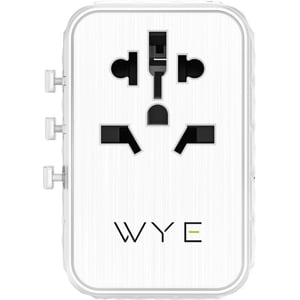 WYE 1 Pc GaN Universal Travel Adapter 70W White - Y-TA8