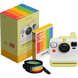 Polaroid Now Generation 3 Instant Film Camera Yellow with 8 Photos Color Film + Neck Strap