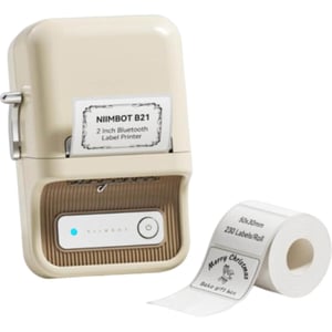 Niimbot B21S Creamy White Bluetooth Label Maker Printer - 1AC22172404