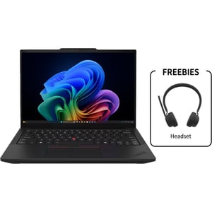 Lenovo ThinkPad T14 Gen 7 (2026) Ultrabook - 3rd Series / Intel Core Ultra 7-355 / 14inch WUXGA / 512GB SSD / 16GB RAM / Shared Intel Graphics / Windows 11 Pro / English & Arabic Keyboard / Black / Middle East Version - [21WN002JGR] + 4XD1Q30302 Headset