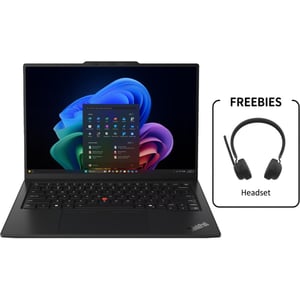 Lenovo ThinkPad X1 Carbon Gen 14 Aura Edition (2026) Ultrabook - 3rd Series / Intel Core Ultra 7-355 / 14inch WUXGA / 1TB SSD / 32GB RAM / Shared Intel Graphics / Windows 11 Pro / English&Arabic Keyboard / Black / ME Version-[21V7008PGR]+4XD1Q30302Headset