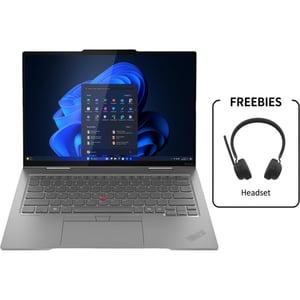 Lenovo ThinkPad X1 Gen 10 Aura Edition 2-in-1 (2026) Laptop - 2nd Series / Intel Core Ultra 7-258V / 14inch WUXGA / 1TB SSD / 32GB RAM / Shared Intel Arc 140V / Windows 11 Pro / English & Arabic Keyboard / Grey / ME Version-[21NU00JGGR]+4XD1Q30302 Headset