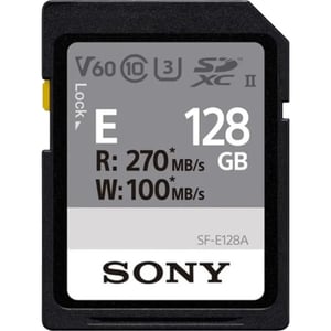 Sony E Series UHS-II SDXC Memory Card 128GB Black - SF-E128A