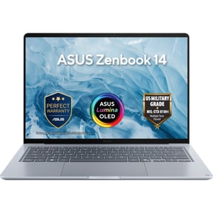 Asus Zenbook 14 (2026) Laptop - Snapdragon X X1-26-100 / 14inch WUXGA / 512GB SSD / 16GB RAM / Shared Qualcomm Adreno GPU / Windows 11 Home / English & Arabic Keyboard / Arctic Blue / Middle East Version - [UX3480QA-U1022W] - Pre-order