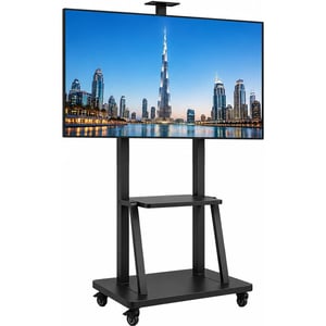 BrandTech Heavy-Duty Mobile TV Stand Black - BT55100B1