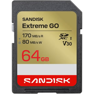 Sandisk Extreme GO UHS-I SD Card 64GB Grey - SDSDXGN-064G-GNCIN