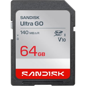 Sandisk Ultra Go UHS-I SD Card 64GB Grey - SDSDUGN-064G-GN6IN