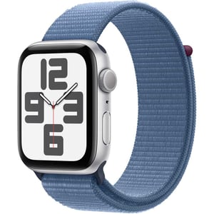 Apple Watch SE (2023) GPS 40mm Silver Aluminum Case with Winter Blue Sport Loop – Middle East Version