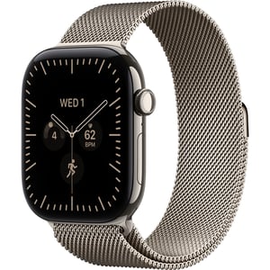 Apple Watch Series 12 GPS + Cellular, 46mm Natural Titanium Case with Natural Milanese Loop - S/M - Pre-order