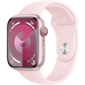Apple Watch Series 9 GPS + Cellular 45mm Pink Aluminum Case with Light Pink Sport Band M/L – Middle East Version