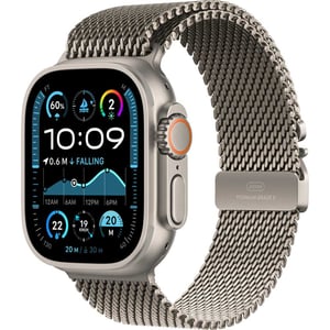 Apple Watch Ultra 2 GPS + Cellular 49mm Natural Titanium Case with Natural Milanese Loop - M