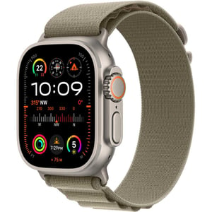 Apple Watch Ultra 2 GPS + Cellular 49mm Titanium Case with Olive Alpine Loop M – Middle East Version