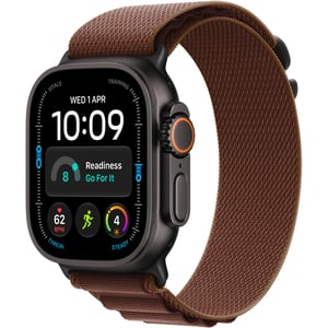 Apple Watch Ultra 4 GPS + Cellular, 49mm Black Titanium Case with Burgundy Alpine Loop - Medium - Pre-order