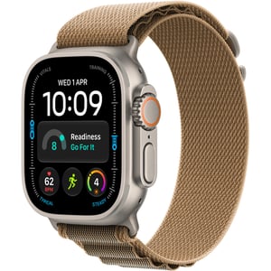 Apple Watch Ultra 4 GPS + Cellular, 49mm Natural Titanium Case with Desert Alpine Loop - Medium - Pre-order