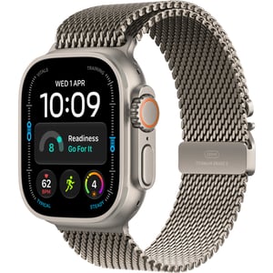 Apple Watch Ultra 4 GPS + Cellular, 49mm Natural Titanium Case with Natural Titanium Milanese Loop - Medium - Pre-order