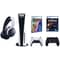Sony PlayStation 5 Disc Console White – Middle East Version + Spider-Man Miles Morales + Ratchet & Clank + Extra Pulse 3d Headset + Black Dualsense Controller Bundle