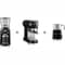 Smeg Espresso Coffee Machine Black ECF01BLUK + CGF01BLUK Coffee Grinder + MFF11BLUK Milk Frother
