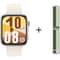 Huawei Watch Fit 4 – 1.82″ AMOLED Display, 24/7 Health Monitoring Smartwatch, White – SYA‑B19 + Green Strap