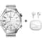 Xcell Elite 7 Smartwatch Steel Silver + Classic TWS Earbuds White